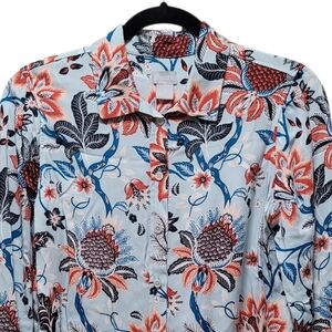 Chico's Floral Button Up Blouse - Sz 0 (Chico's)